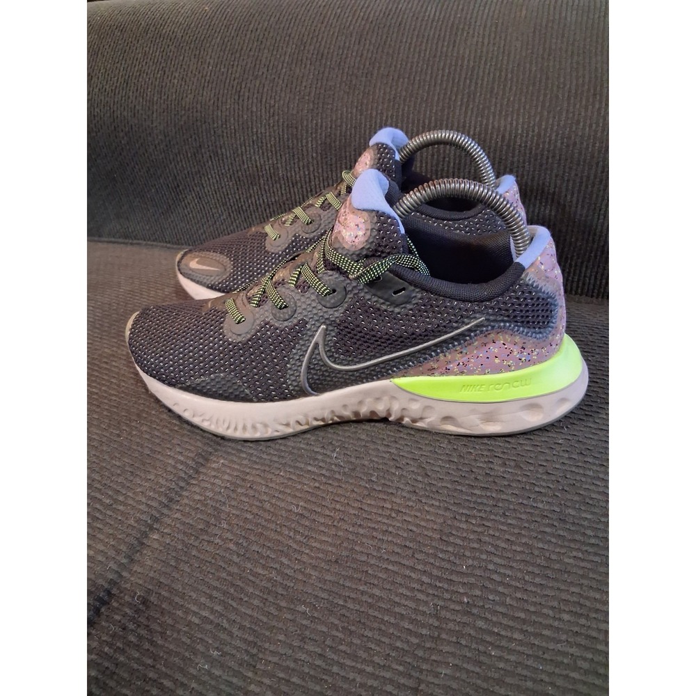Nike Renew Running Shoes Womens 8.5 Black Purple Athletic Lace‎ Up CT3515-001